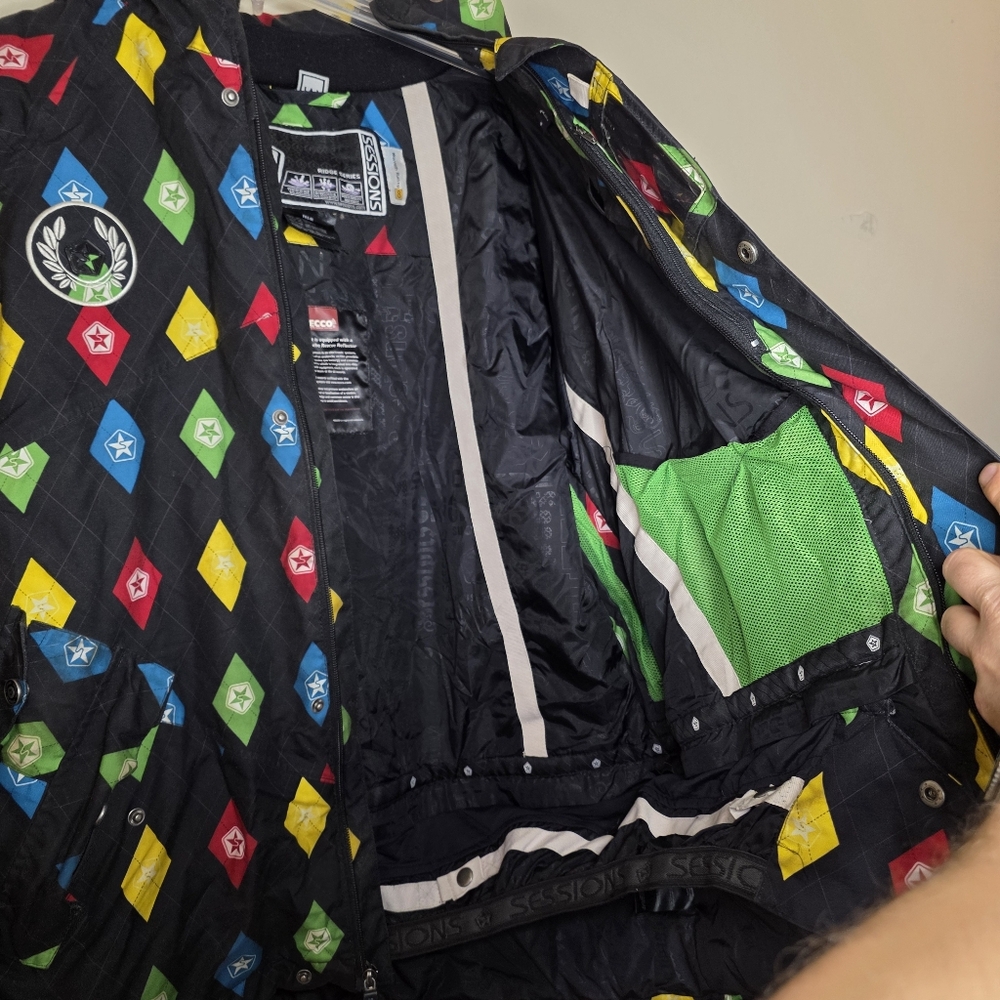 Sessions Ridge Series Jacket & Pants Set Diamond Pattern Size Medium - Picture 6 of 16